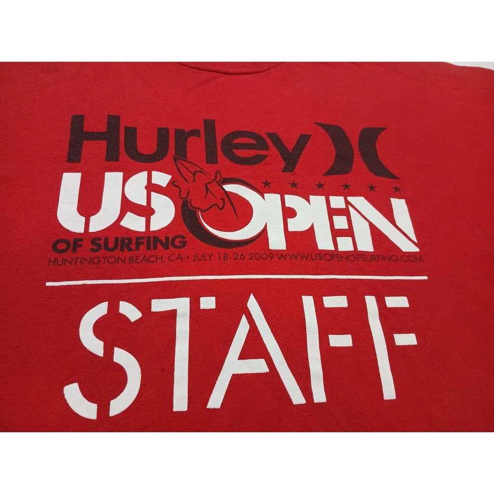 Hurley US Open Of Surfing 2009 Red XL Staff Shirt